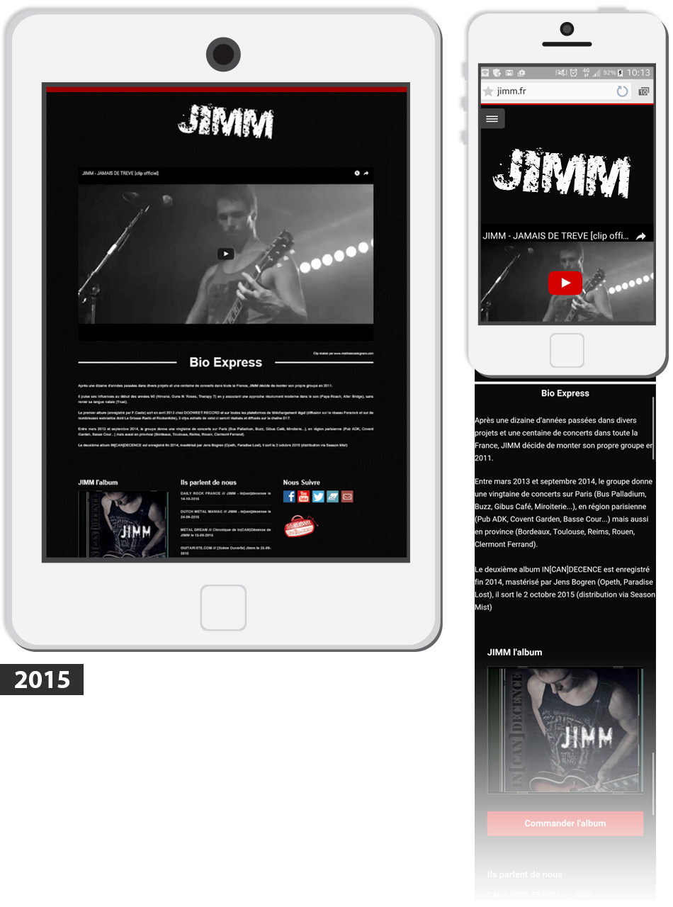 Site Jimm artiste Rock