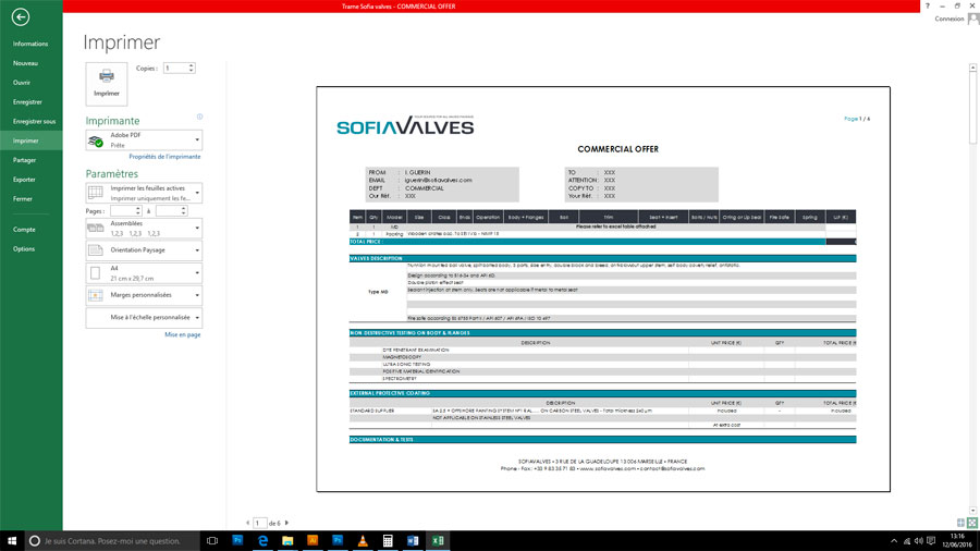 SofiaValves Excel